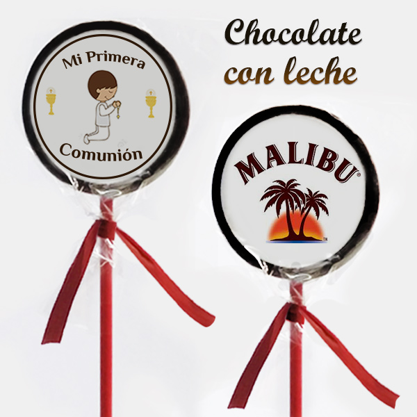 Piruletas Impresas Chocolate con Leche